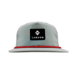 Flat Bill Rope Cap - Seafoam With Red Rope by LAMSON